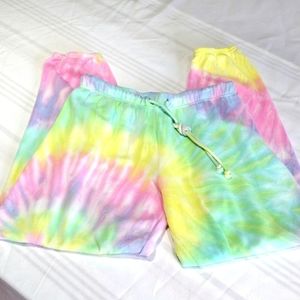 Single SCOOP SMALL JOGGERS LOUNGE PANTS BUTTERY SOFT TIE-DYE NWOT NEVER WORN!